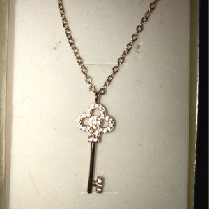 Perfectly Dainty Rose Gold Plated Silver Key Necklace 🌺